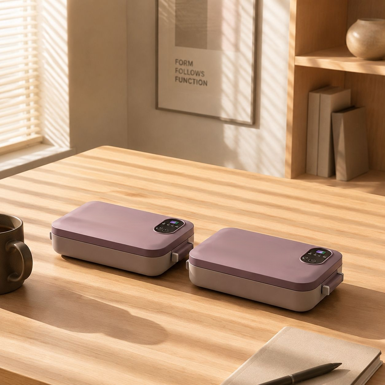 Electric lunch box for hot meals on the go