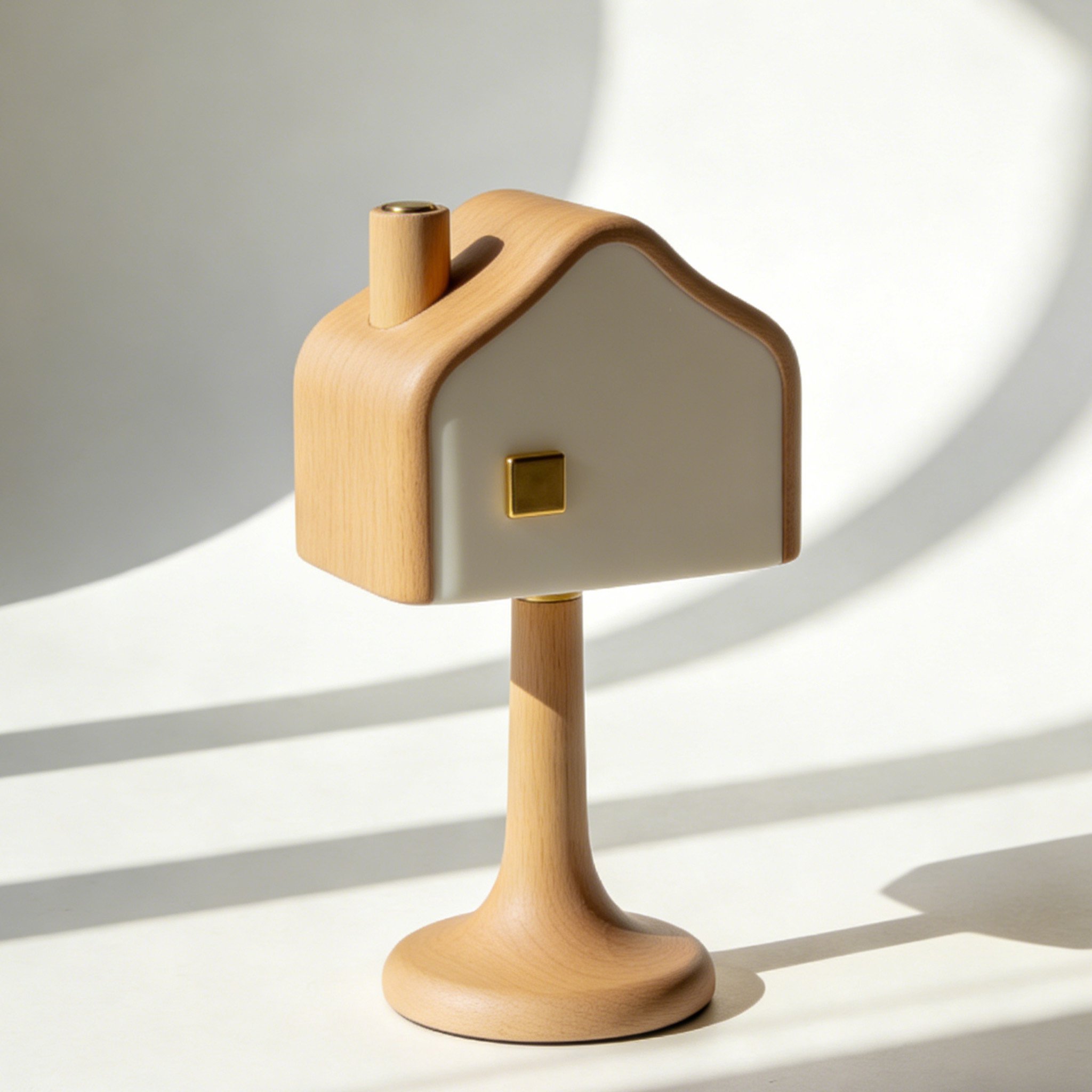 창의적인 원목 작은 집 모형 정면 이미지