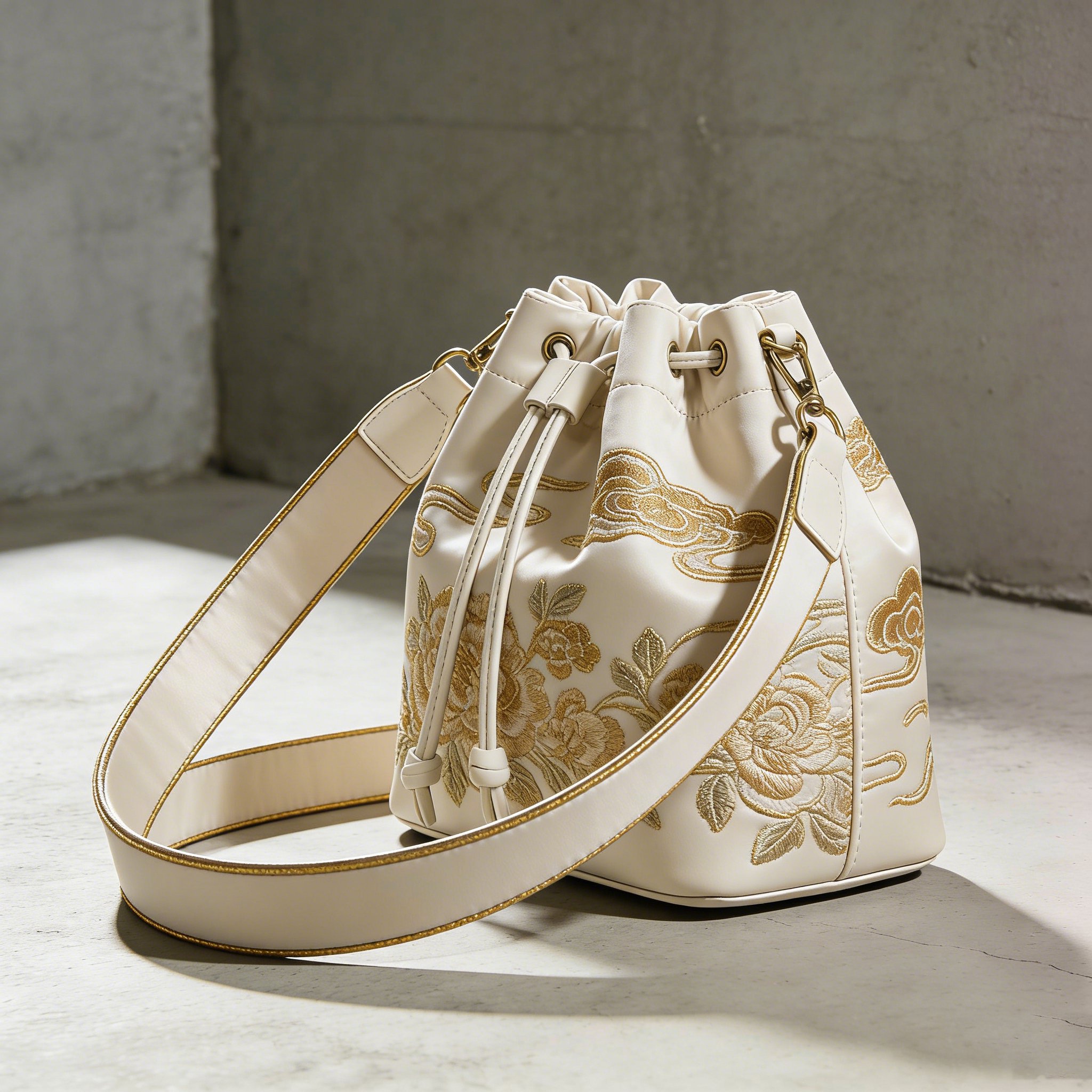 花模様クロスボディバッグ