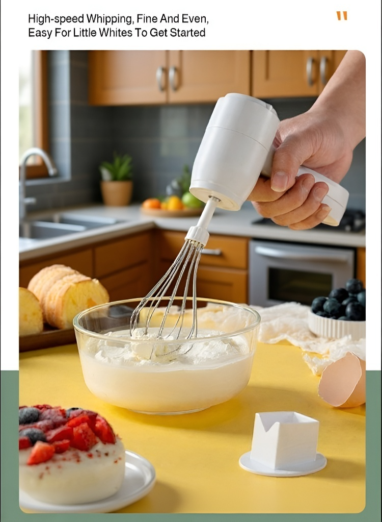 Electric Hand Mixer mixing cake batter