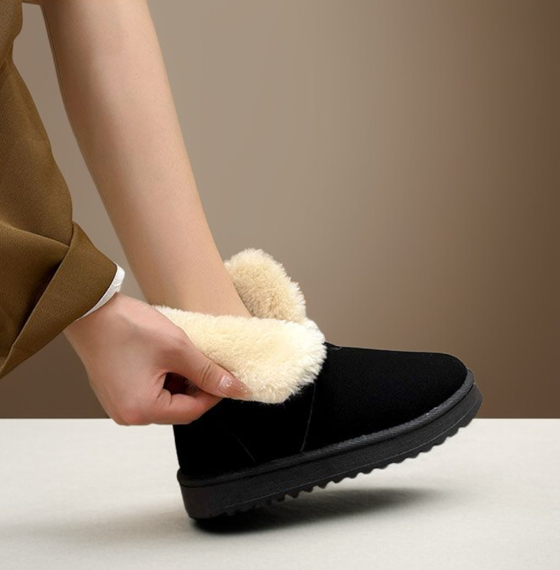 스타일리시 여성 겨울 슬립온 슈즈