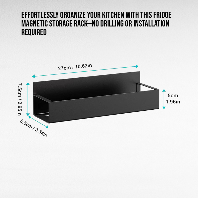 No installation required for this refrigerator magnetic storage rack