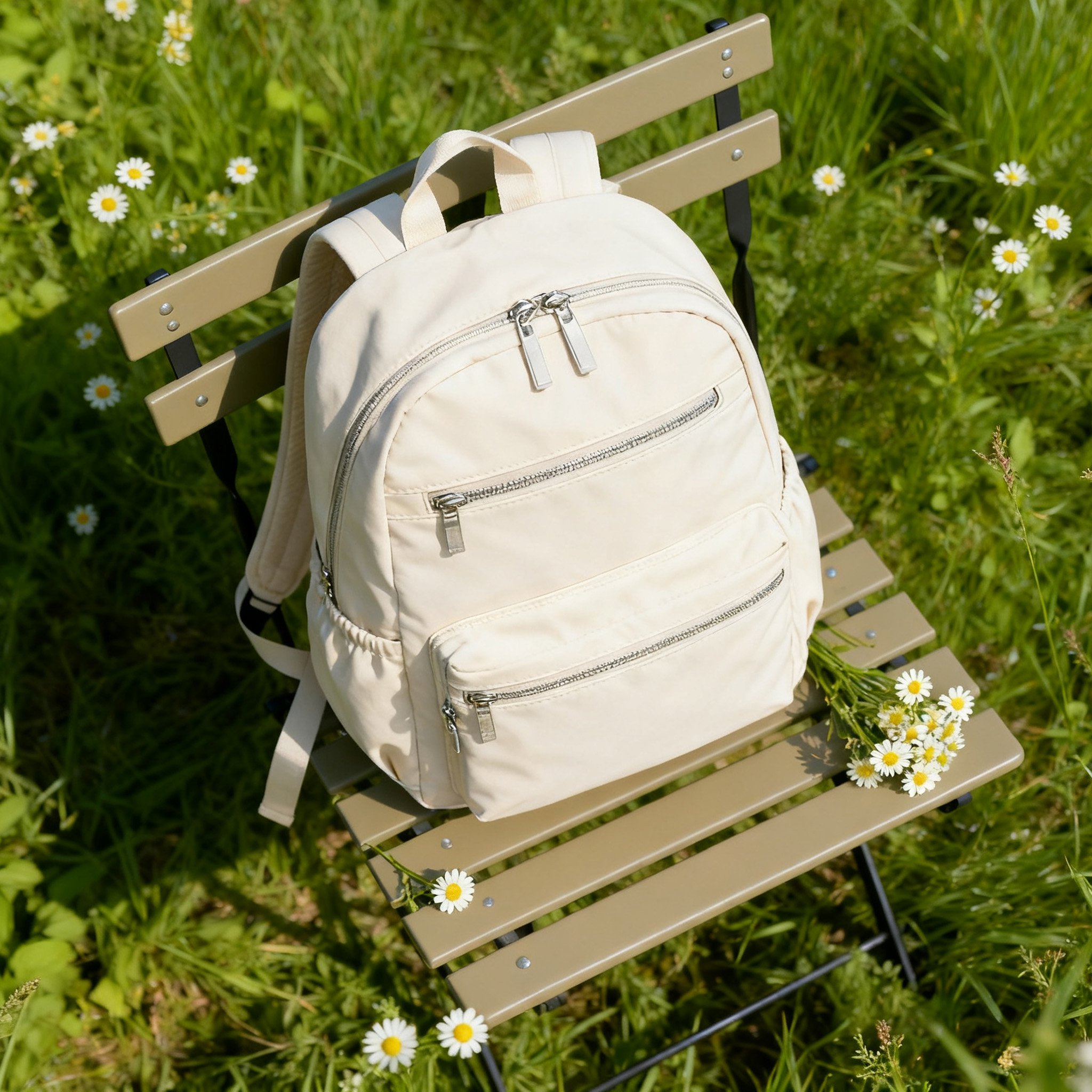 미니멀리스트 나일론 백팩 전면 이미지