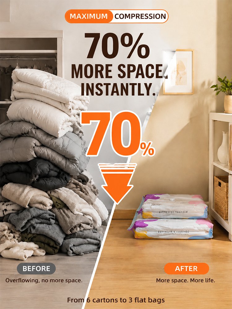 [Storage Black Technology] 3D Wrinkle-Resistant Vacuum Compression Storage Bag