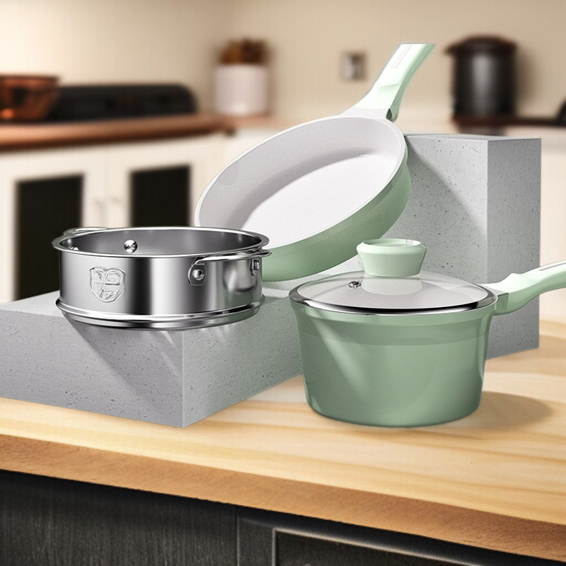 큐티 가정용 라면냄비 세라믹 논스틱 후라이팬 보모젖냄비 라면냄비 라면냄비 큐티 가정용 후라이팬