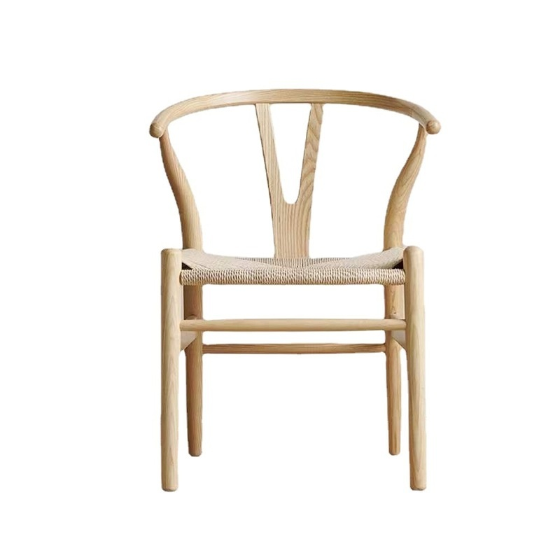 Chaise de repas nordique simple pour la maison avec accoudoirs et dossier, chaise en bois
