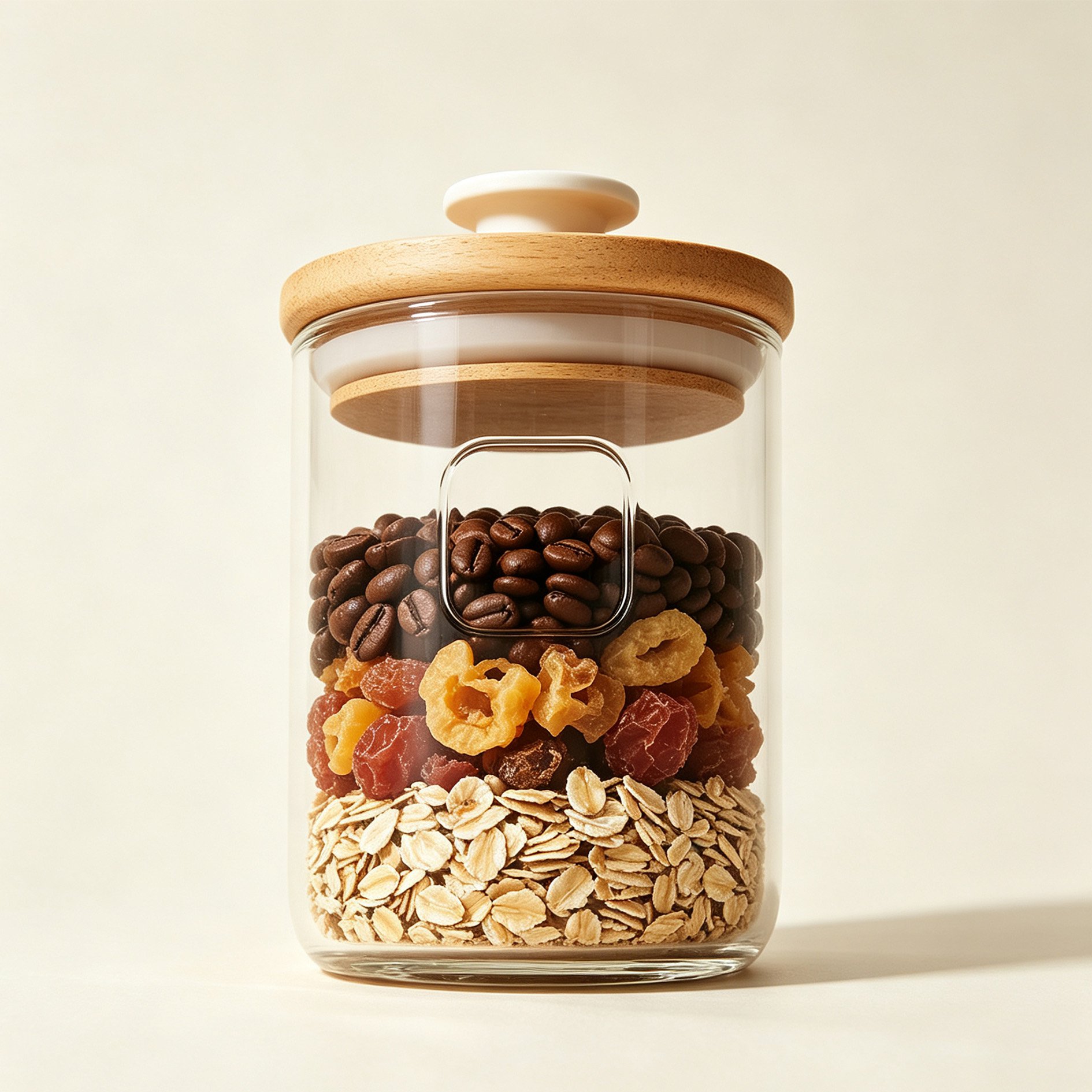 Wooden-lid visible storage container