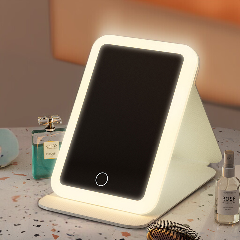 휴대용 화장거울 접이식 탁상용 사각거울 보광밴드 휴대용 화장거울 가죽 탁상용 화장거울