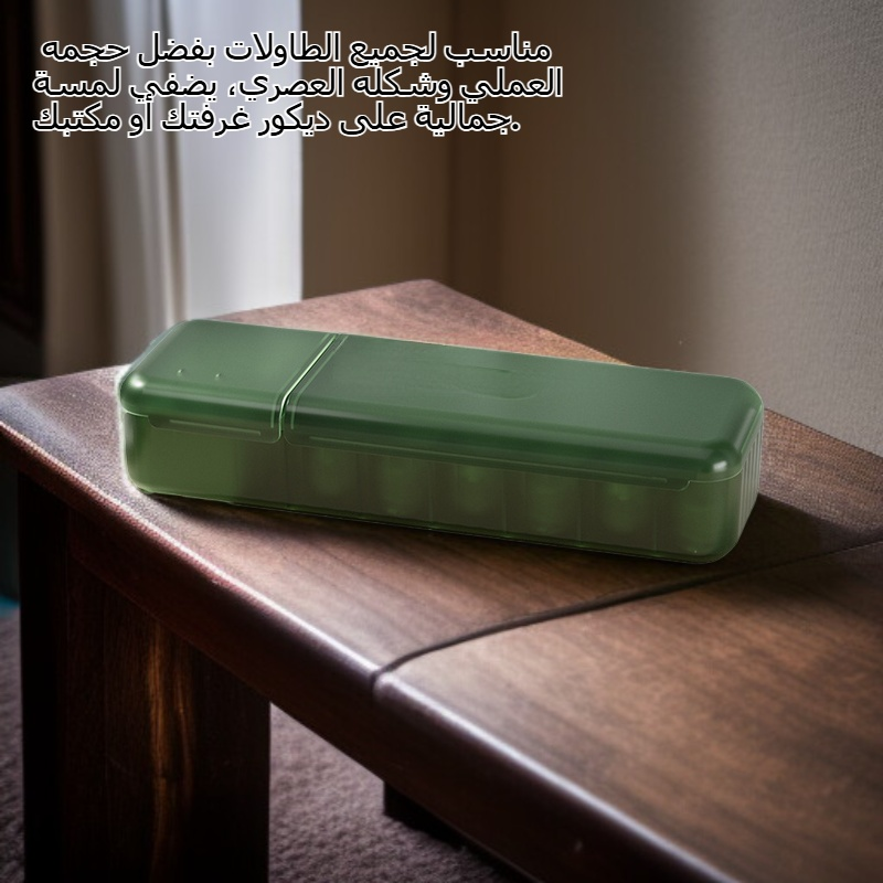 صندوق تخزين وترتيب كابلات الشحن مع عدة مقصورات صغيرة
