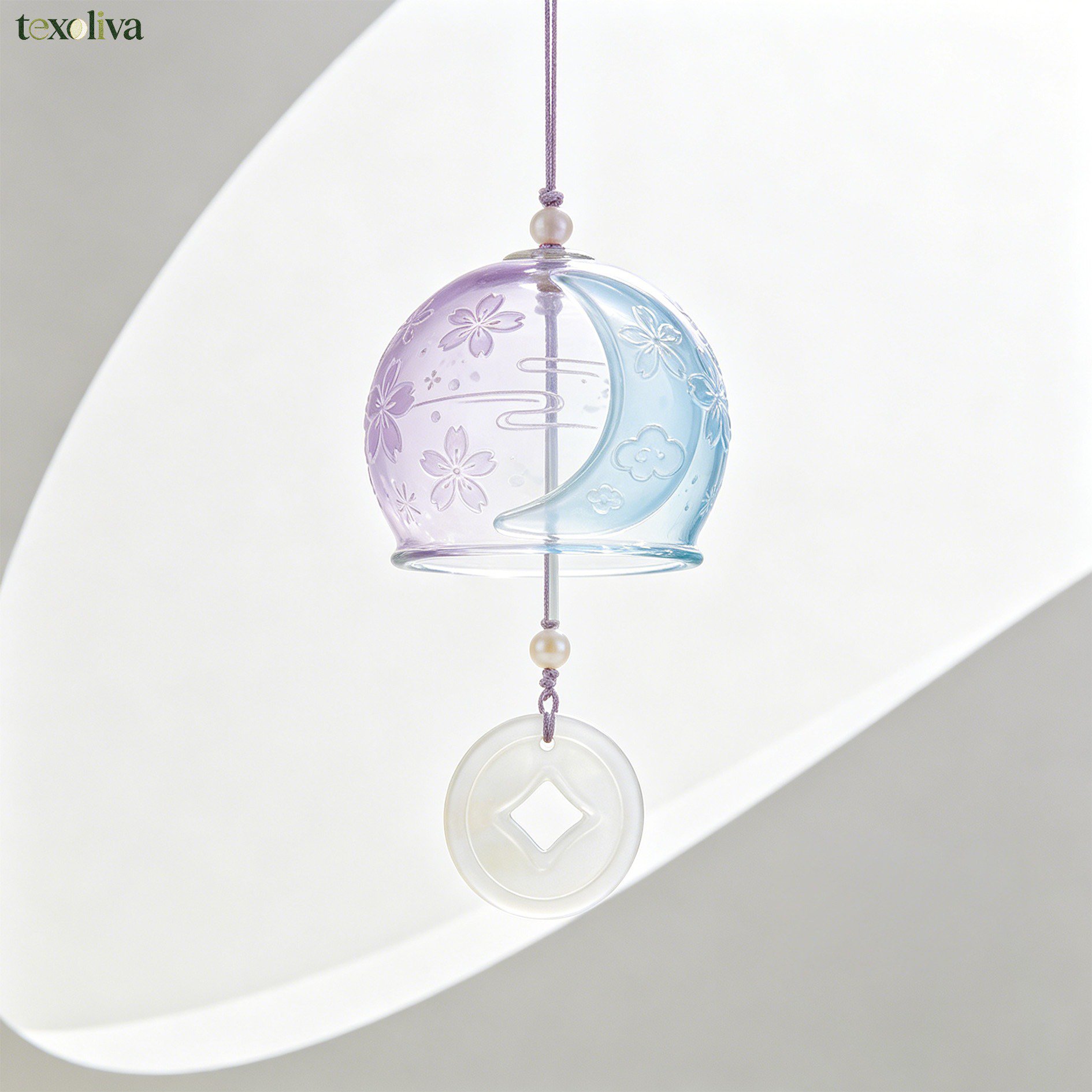 Gradient Glass Wind Chimes (Set of 3)