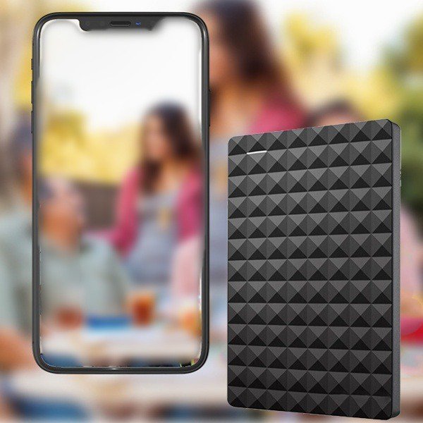 Stoßfeste mobile 10-TB-Festplatte mit hohem Kohlenstoffgehalt