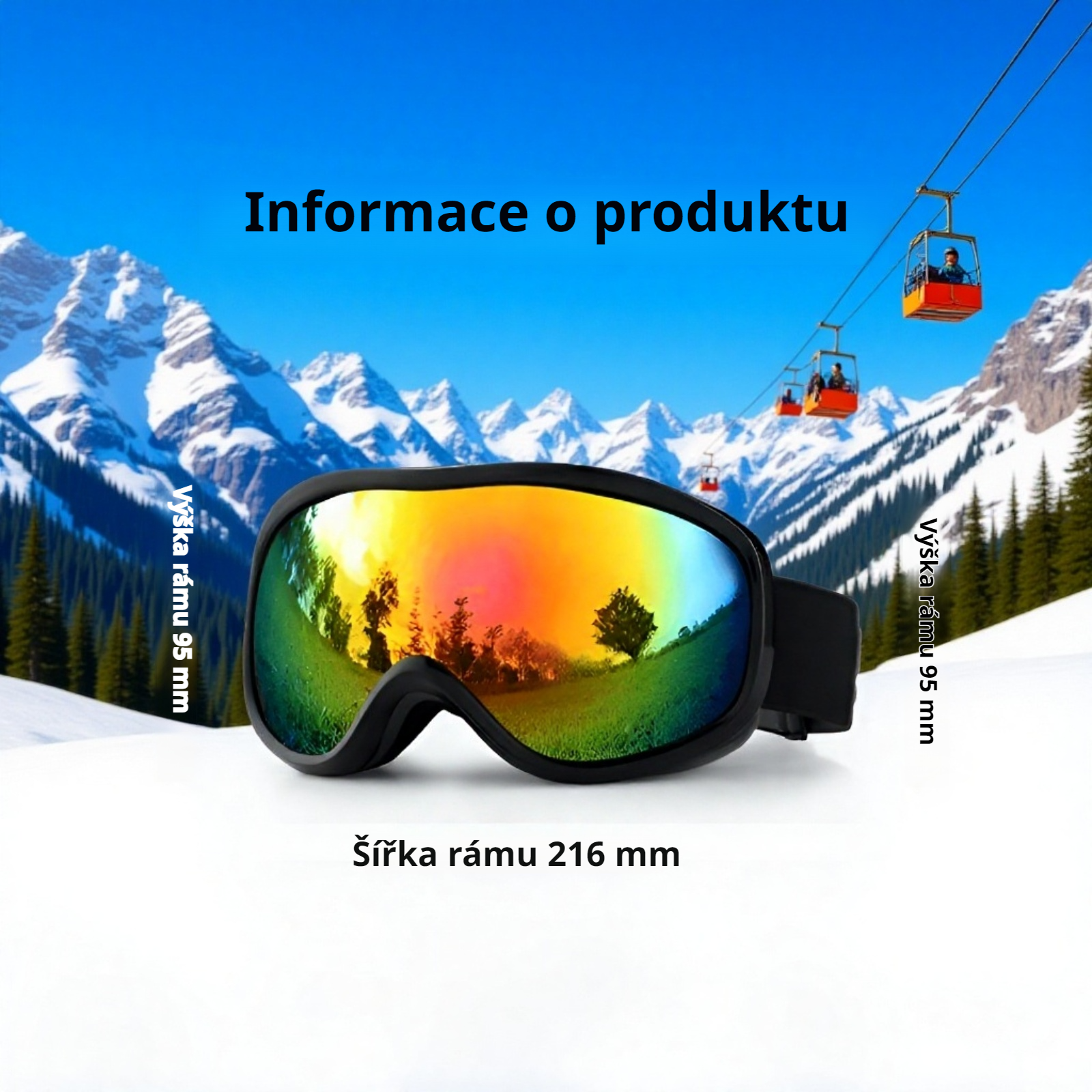 Sportovní ochranné brýle na lyžování