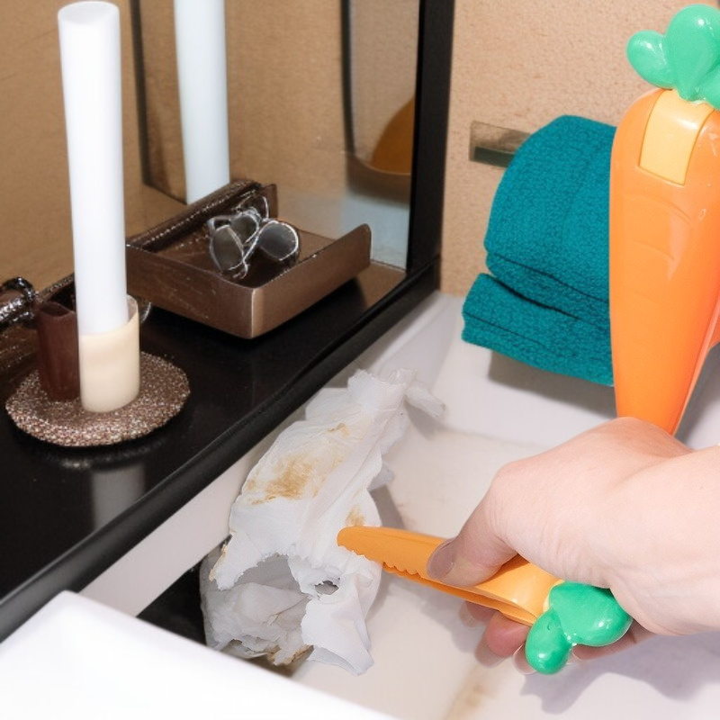 욕실 다기능 청소 귀여운 헤어 쓰레기통 클립