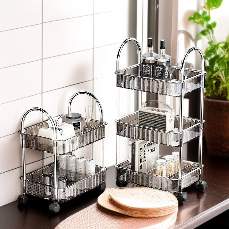 Kitchen floor trolley removable organizer shelves storage shelves organizing shelves shelves