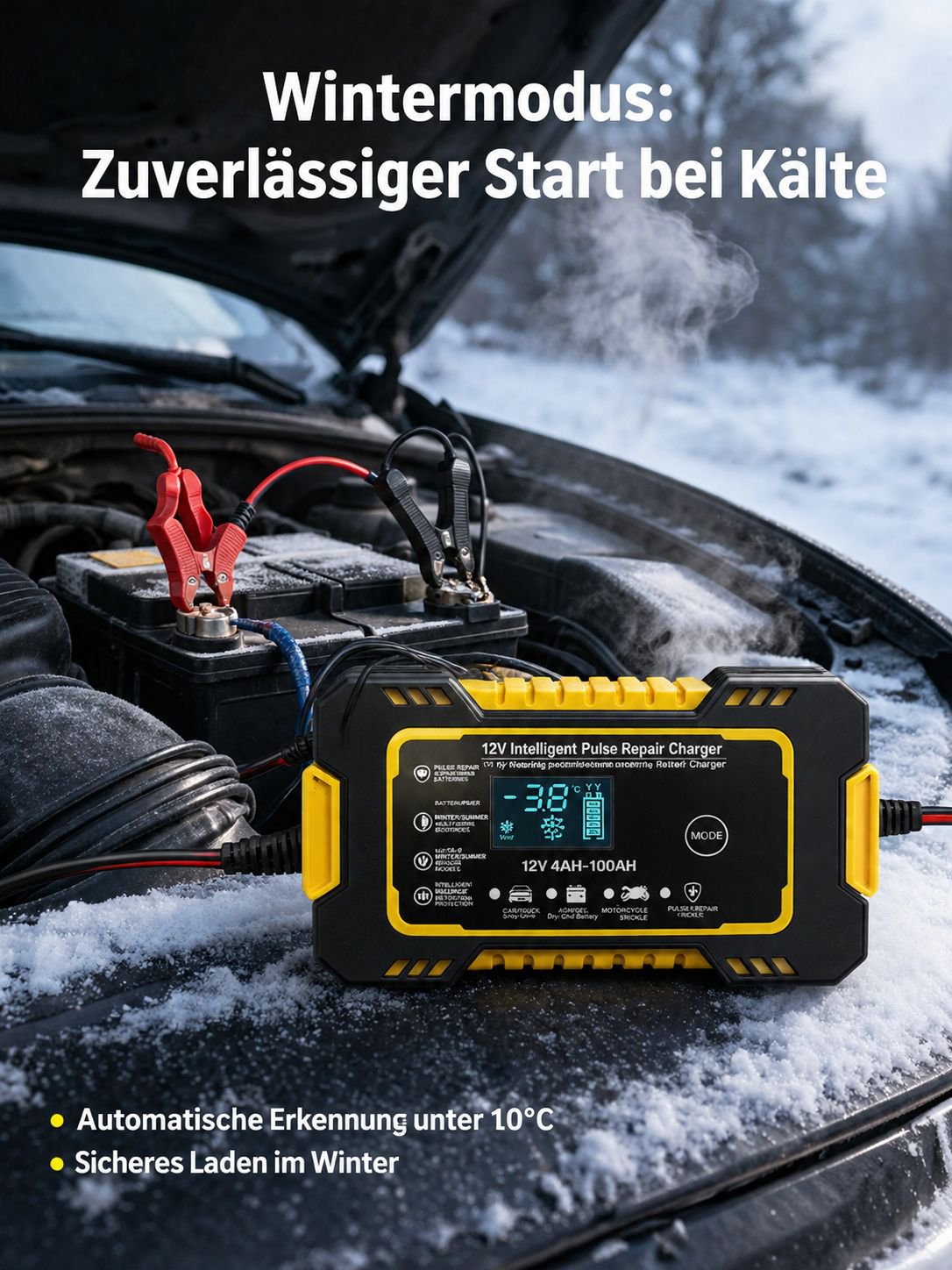 Schnelles und effizientes Laden von Autobatterien