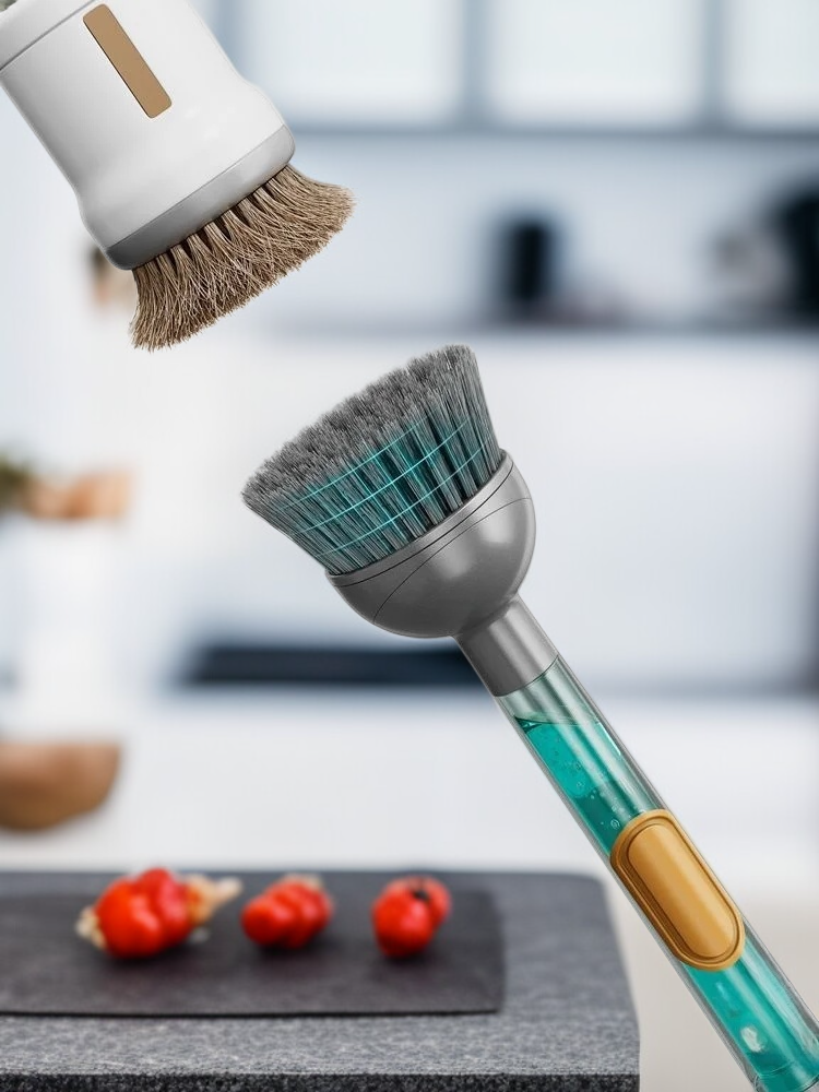 주방 싱크대 청소 브러쉬 활용 예시