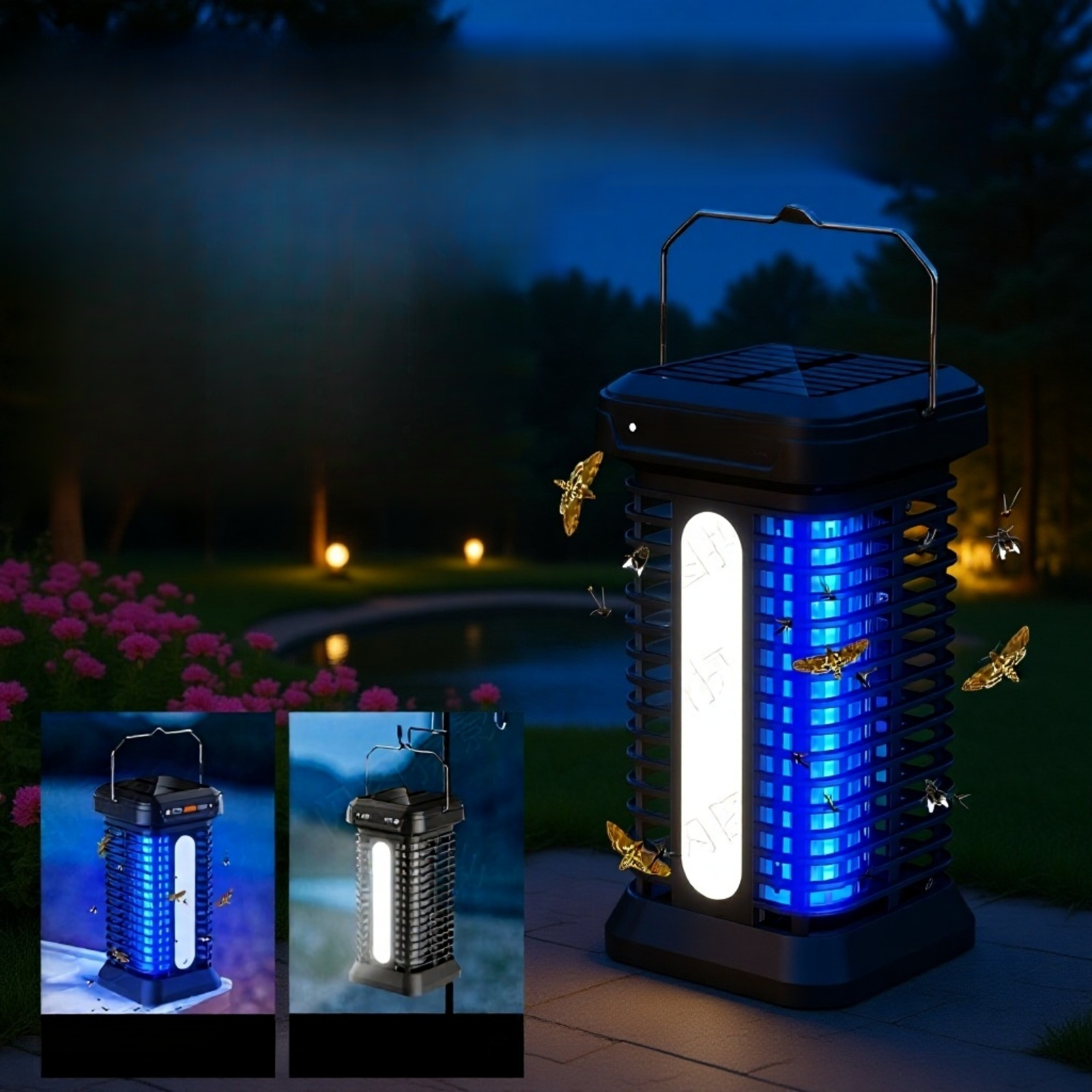 Solar-Powered Outdoor UV Mosquito Killer Lamp