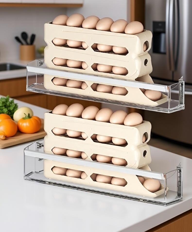 Easy access egg dispenser box for kitchen
