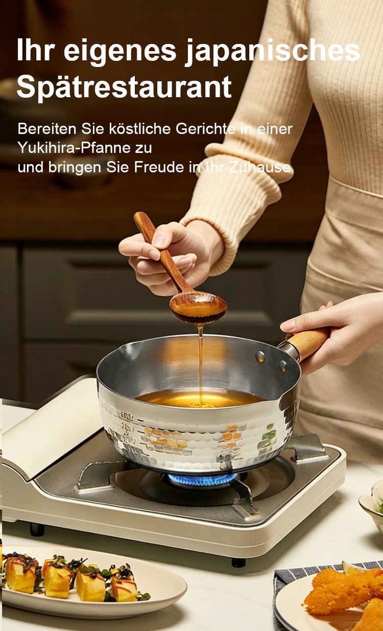 Japanische Schneepfanne aus reinem Titan ohne Beschichtung