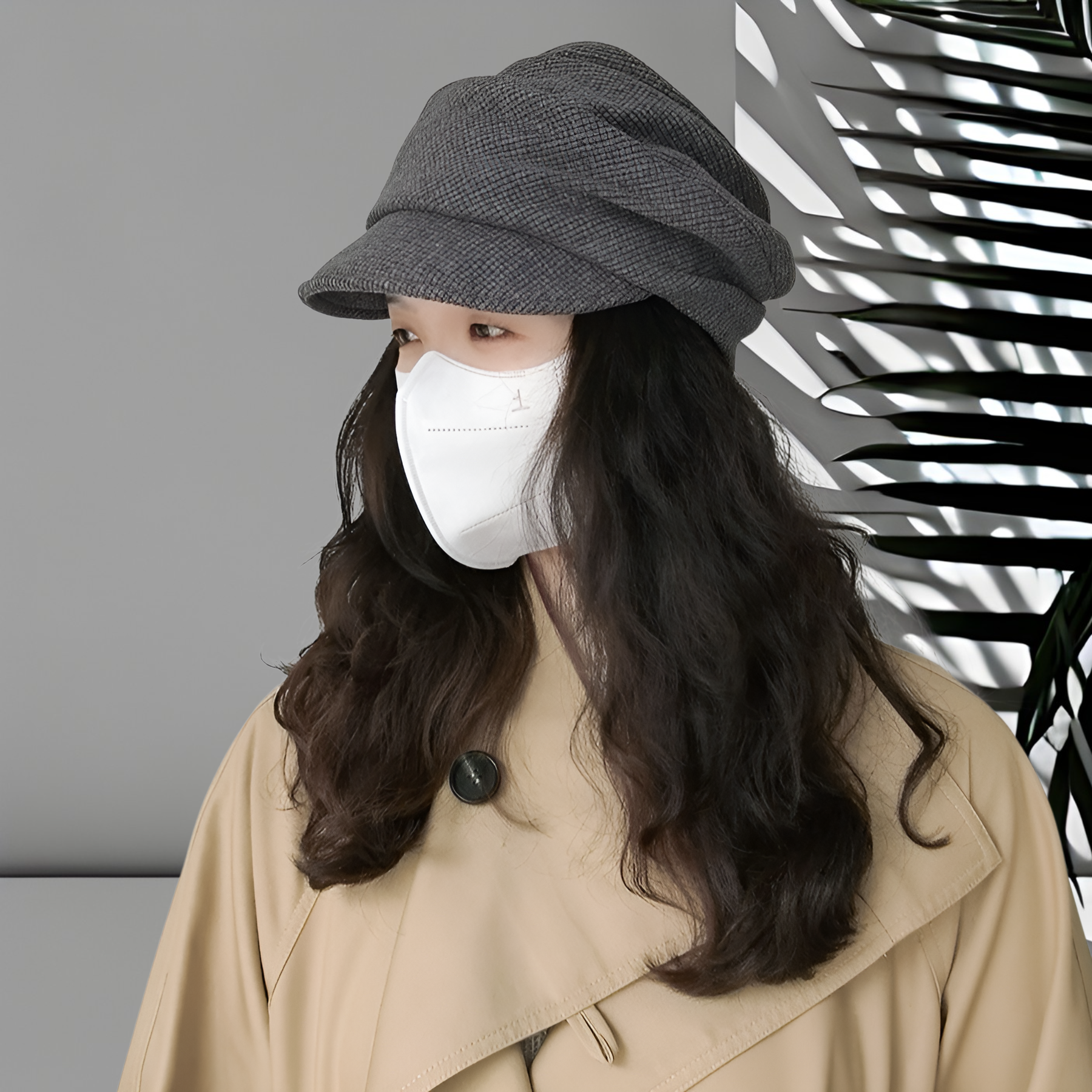 日式簡約褶皺鴨舌帽女春秋冬季新款顯臉小堆堆帽韓版報童帽百搭