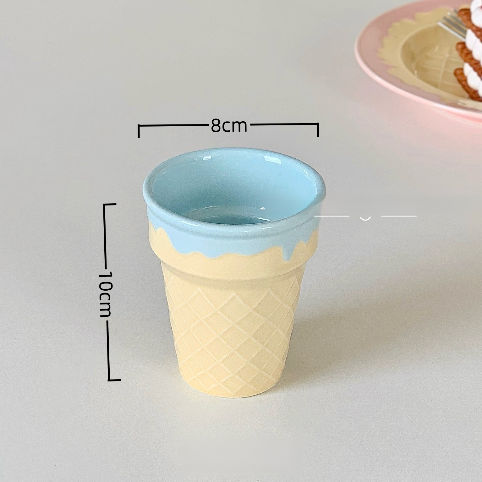 Ensemble de vaisselle en céramique motif crème glacée mignonne