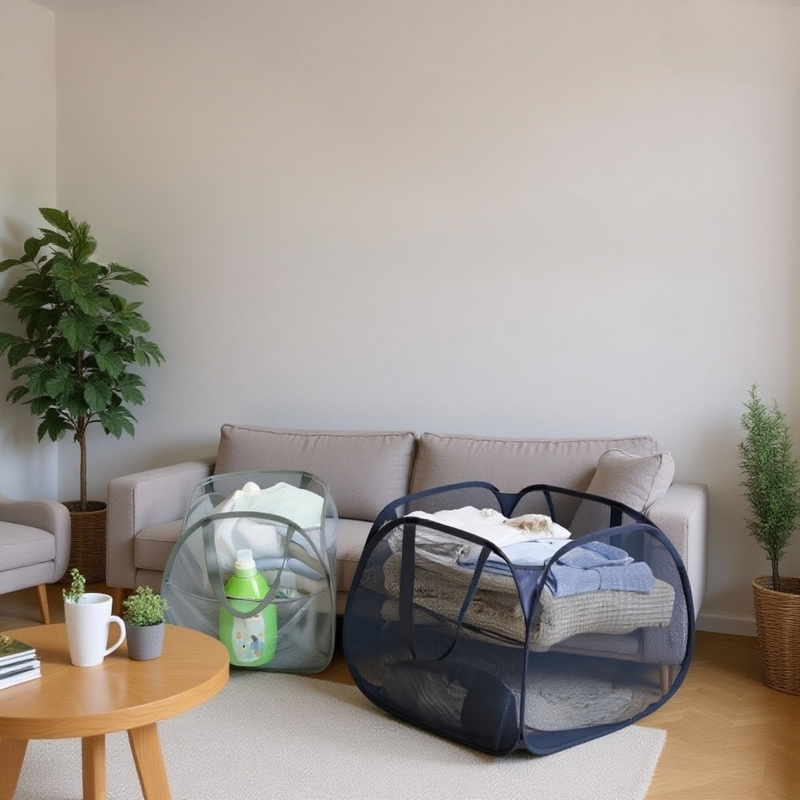 Großer Wäschekorb mit 90 l Fassungsvermögen, faltbarer Aufbewahrungskorb für schmutzige Kleidung, gr