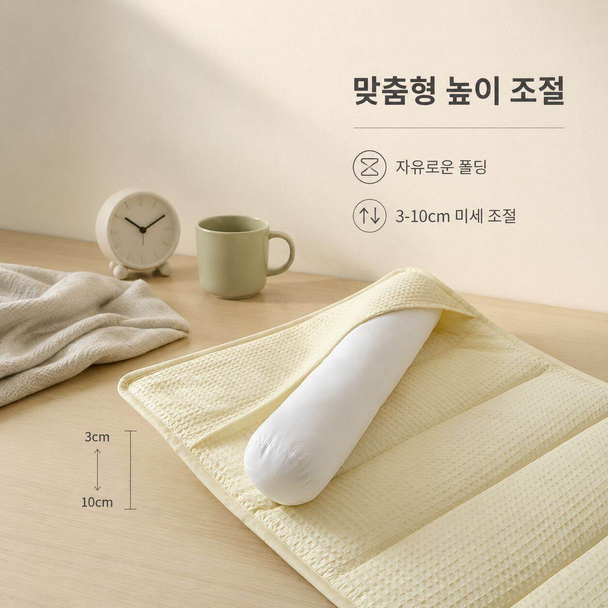 경추 전용 순면 원통형 경추 베개 쿠션 숙면 도움