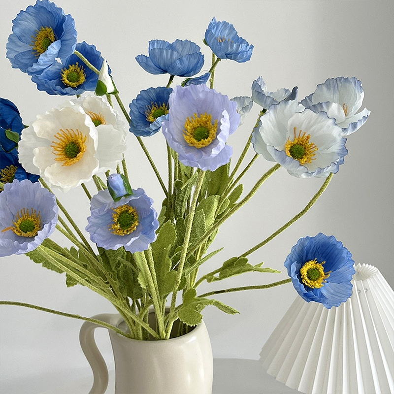 Velvet Poppy Artificial Flower