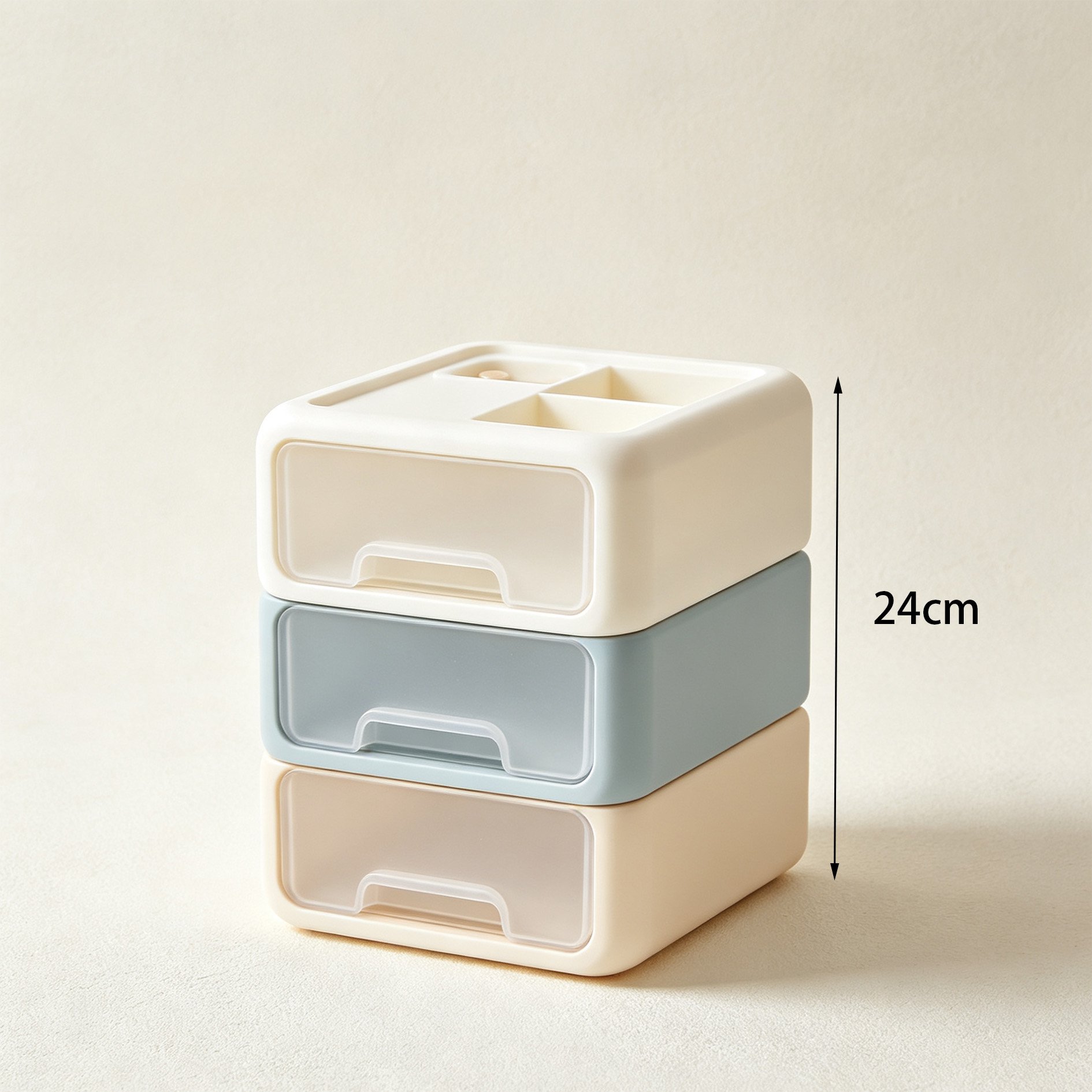 Multi-purpose storage boxes with three drawers