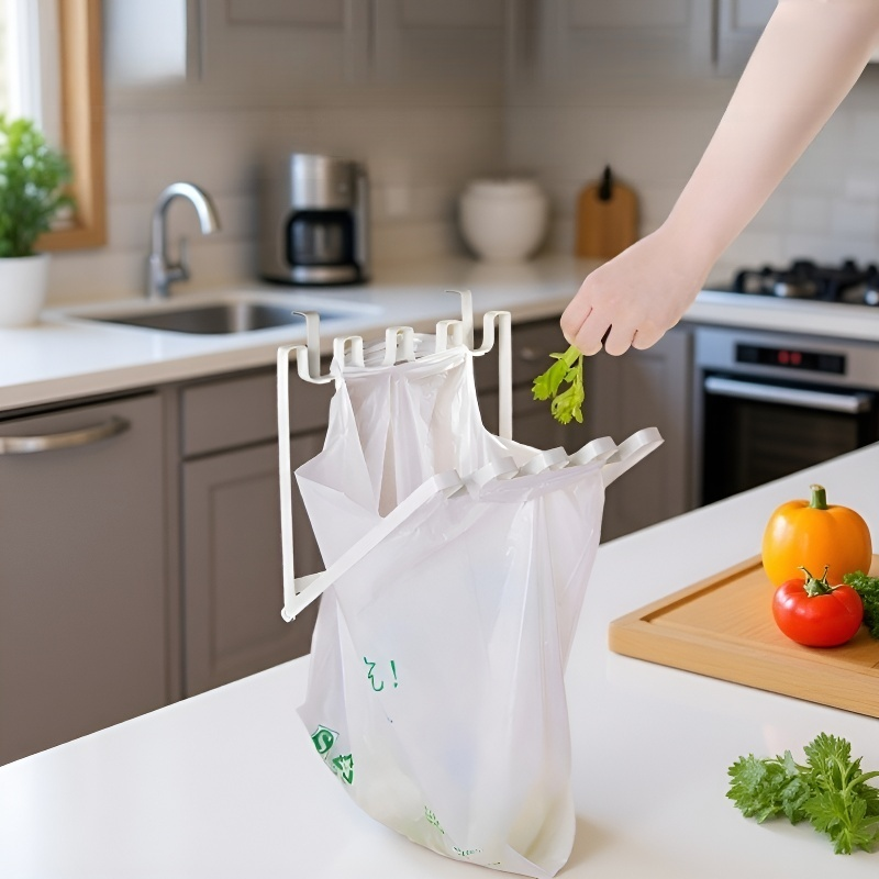 벽걸이 쓰레기선반 주방수납걸이 비닐봉지 쓰레기봉투 거치대 휴지통선반