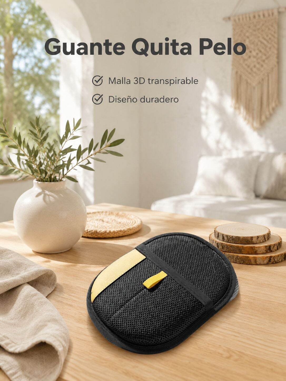 Guante para cepillar mascotas y eliminar la estática