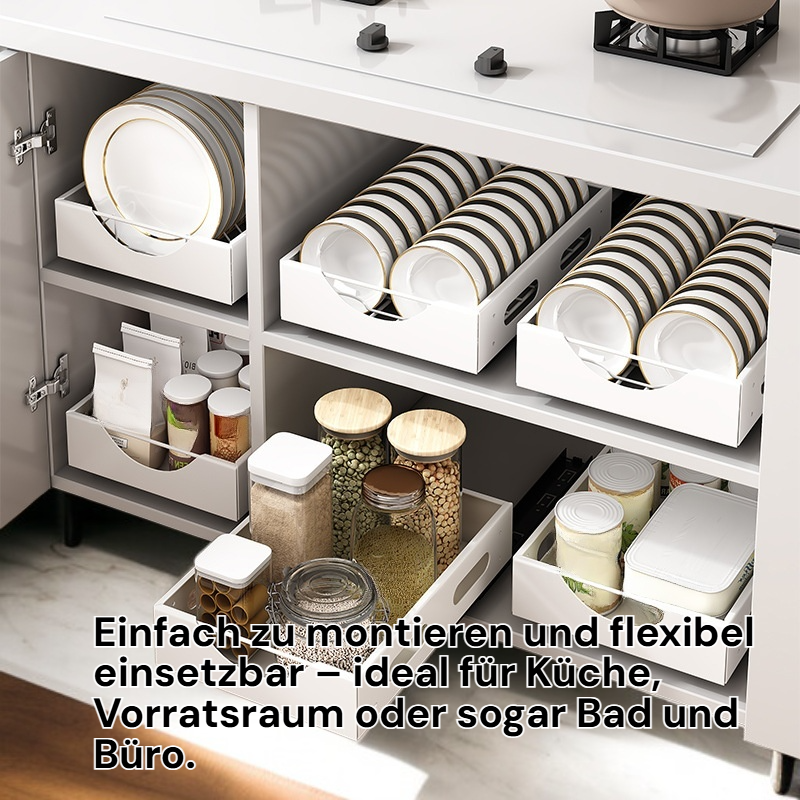 Multifunktionales Aufbewahrungsregal mit ausziehbarem Gewürzfach