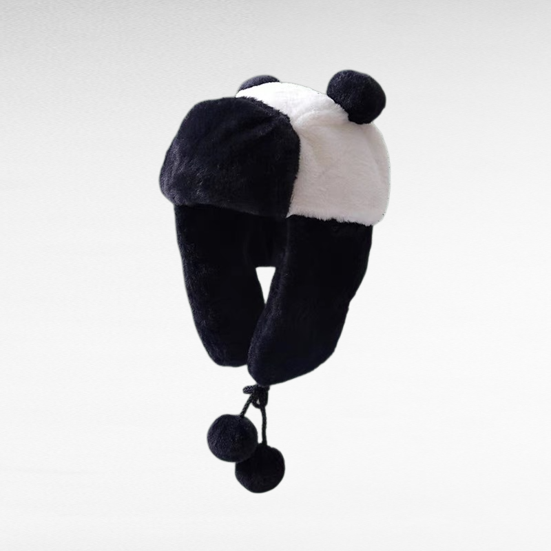  귀여운 귀 보호 방한 모자 목도리 일체형