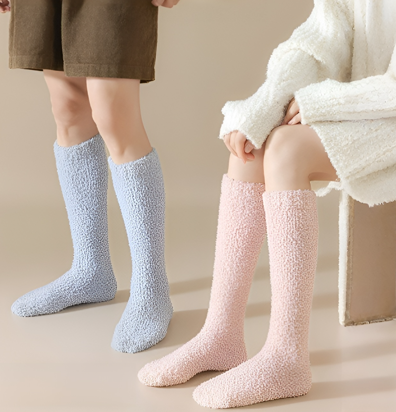 코랄 플리스 양말