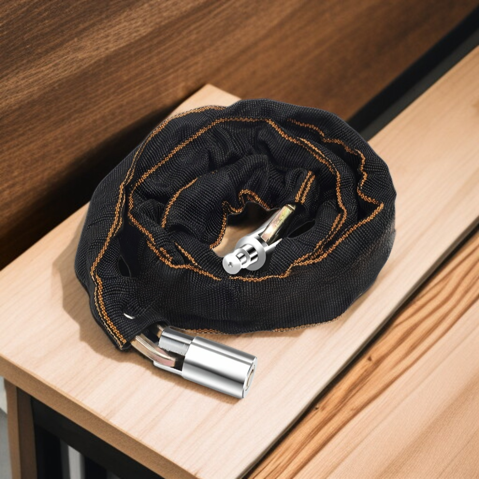 Candado de bicicleta con cadena antirrobo