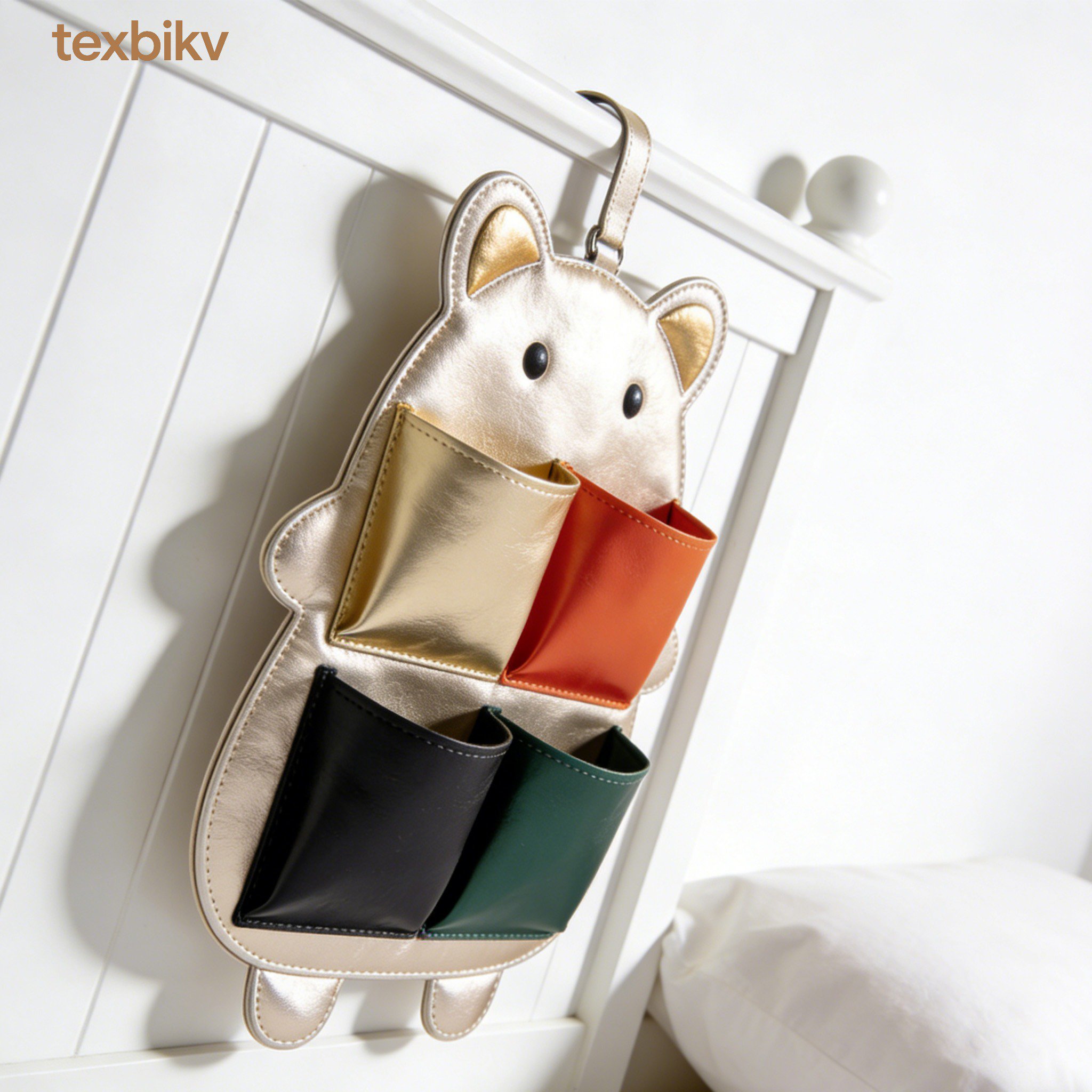 ベッドサイド用吊り下げ収納バッグ（3点セット）