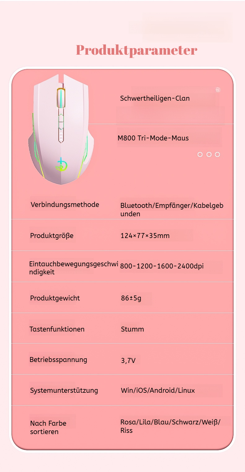 Leise Bluetooth-Maus mit ergonomischem Design