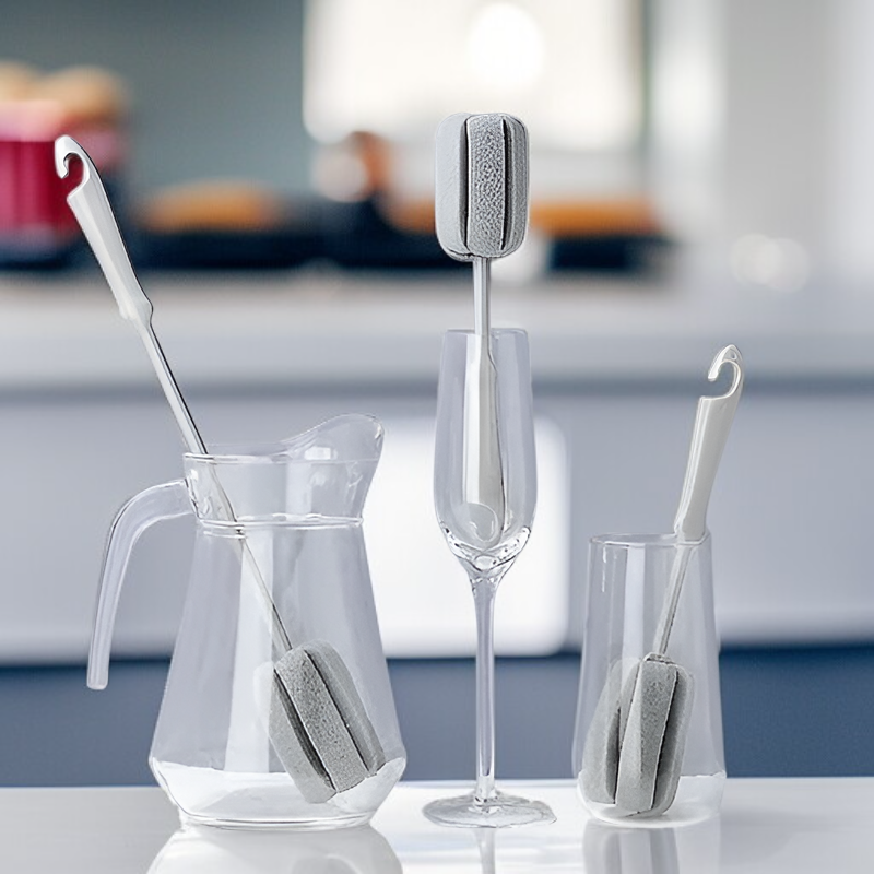  긴 손잡이 스폰지 컵 세척 브러쉬