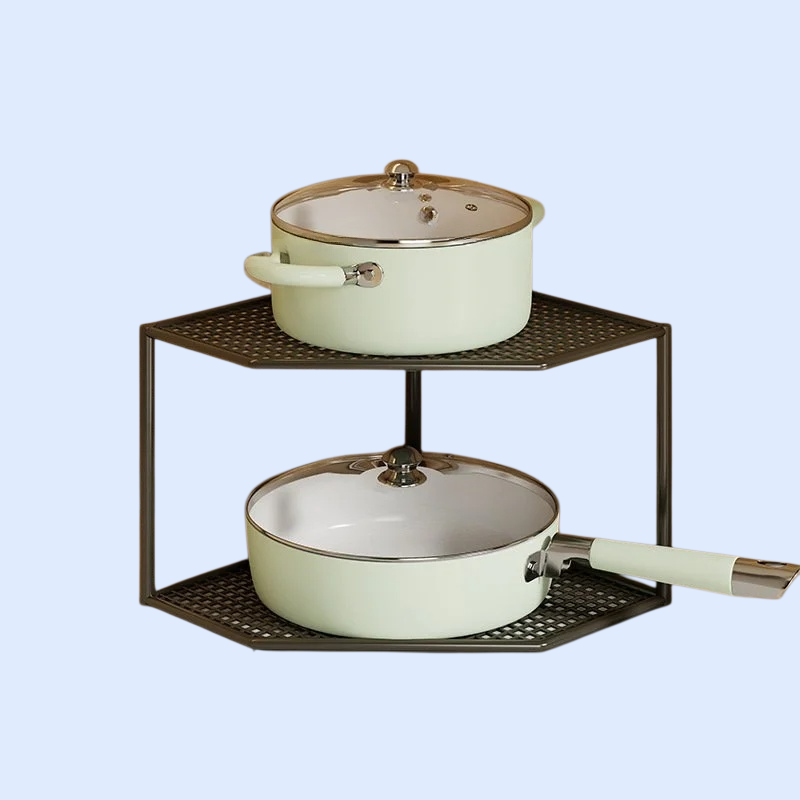 キッチン多層ポット収納棚