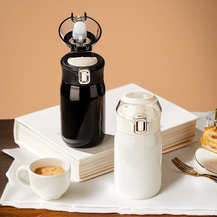 Portable Sports Water Cup, Leak-proof Stainless Steel