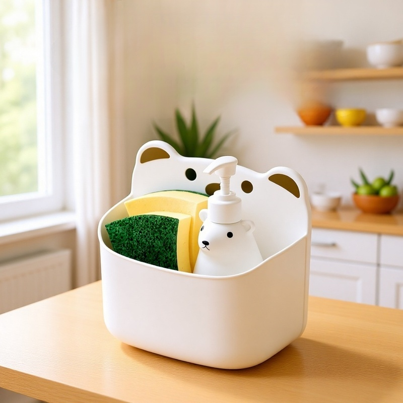 Caja de pañuelos decorativa de cómic para baño y sala, instalación sin perforación