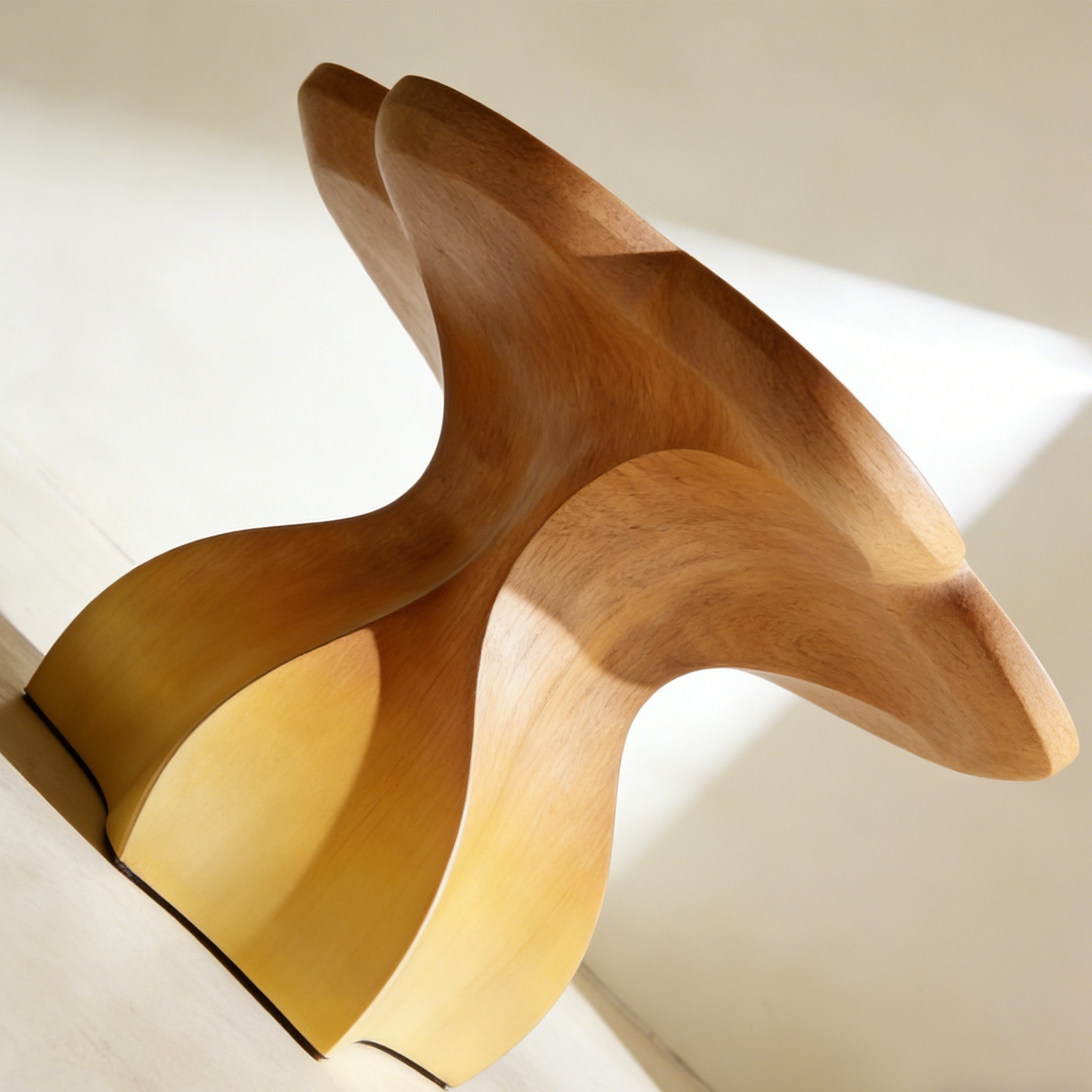 Mesa de centro de madera maciza con bordes decorativos