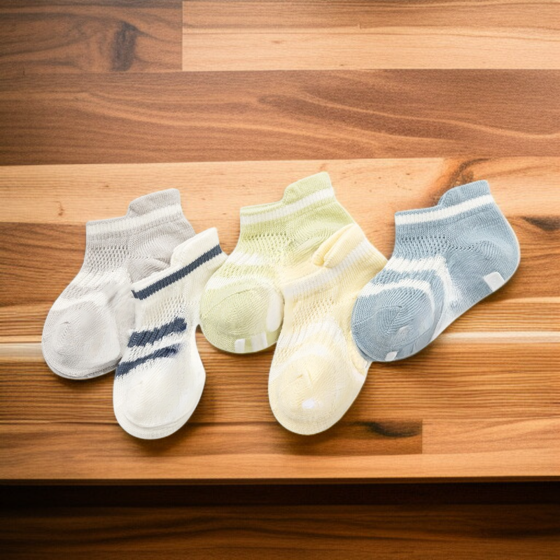女童彩色棉質短襪