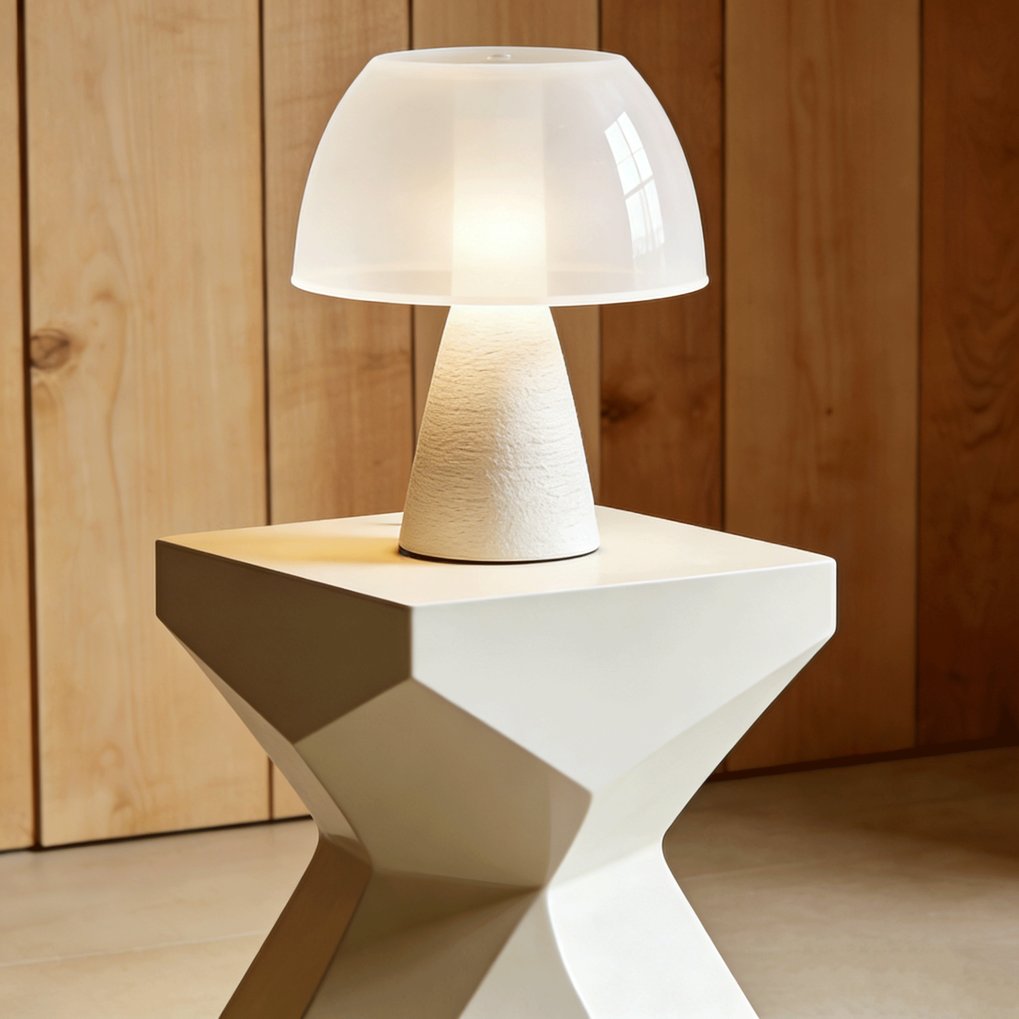 Luz de noche estilo hongo