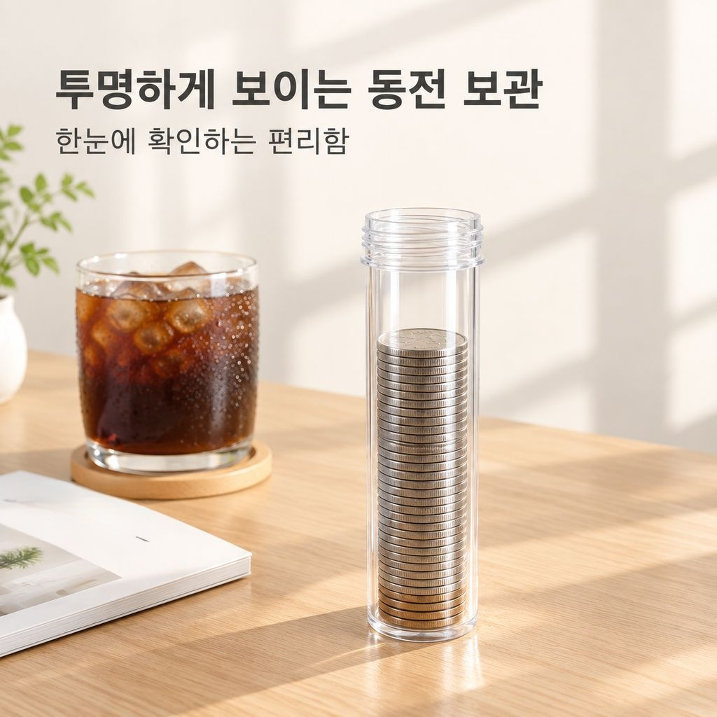 동전 분류 정리 수납함 다칸 동전 보관함