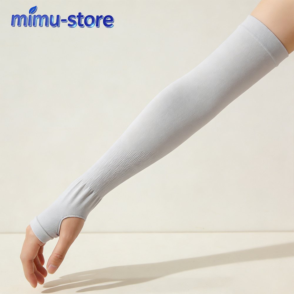 ปลอกแขนกันแดดผ้าไหมน้ำแข็ง ป้องกันรังสียูวี (4 คู่)