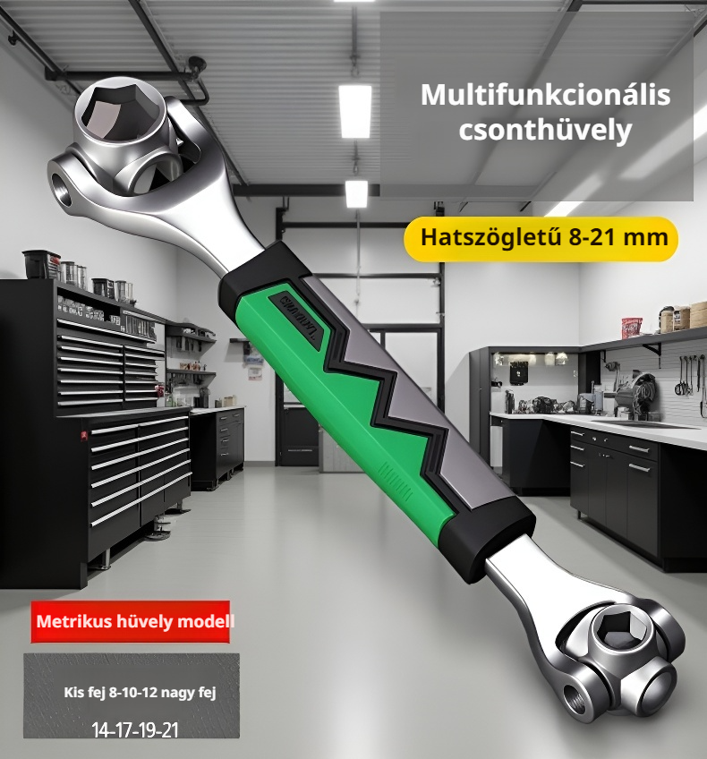 Nagy keménységű multifunkciós csontkulcs működés közben