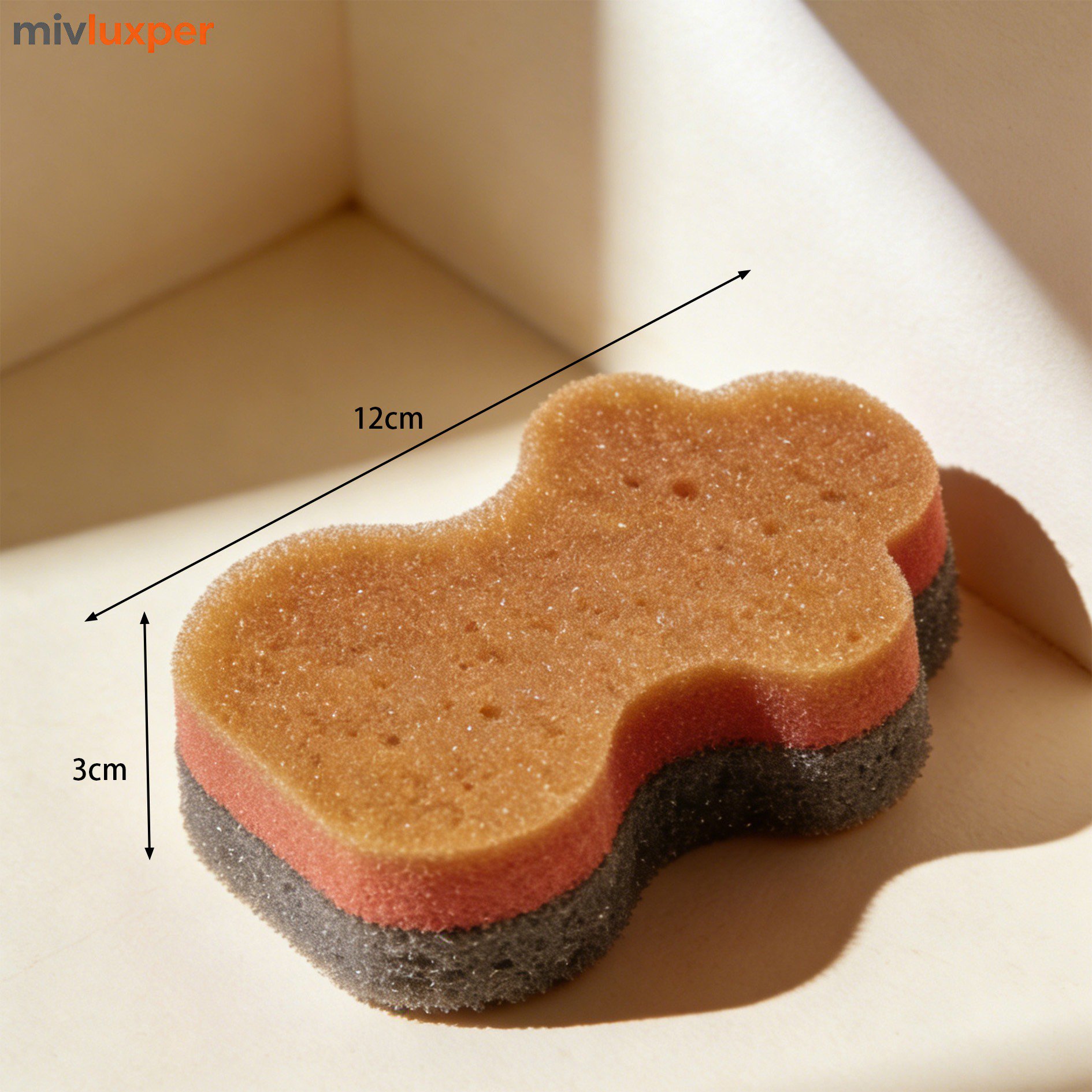 Detalle de textura de esponja descalcificadora