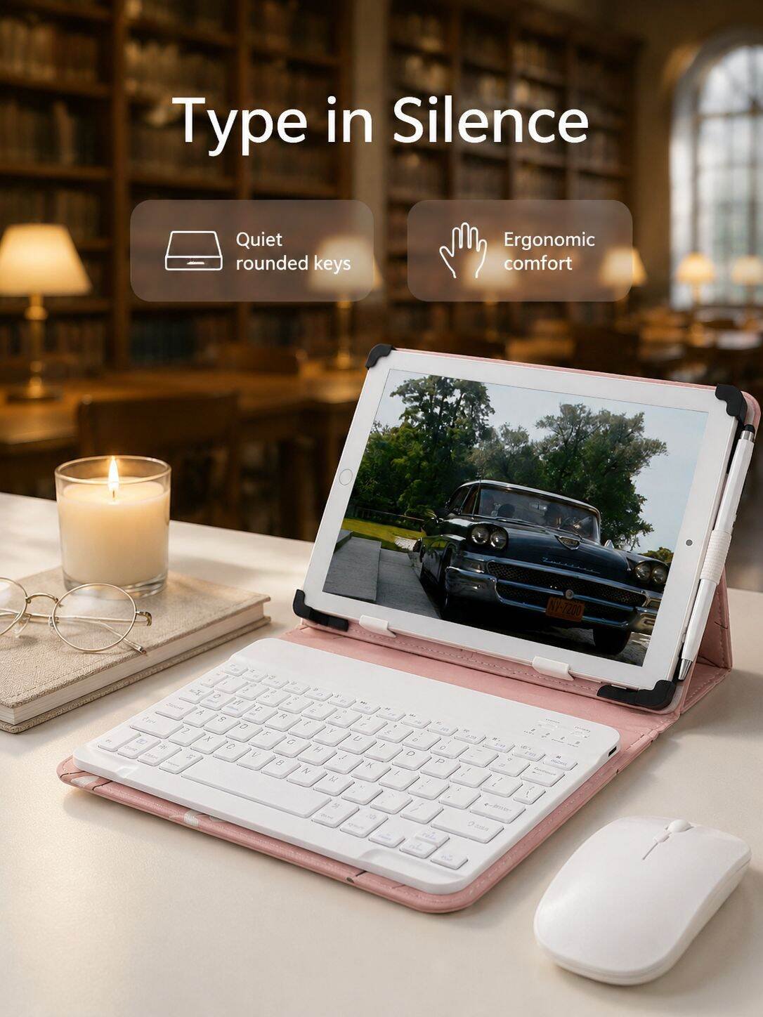Universal Bluetooth Keyboard and Mouse Set for Phones and Tablets