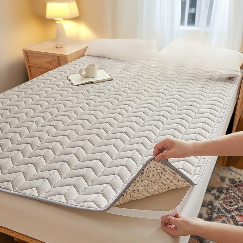 면 전체 매트리스 쿠션 가정용 침실 싱글 항균 요 미끄럼 방지 매트리스 순면 얇은 매트 접이식
